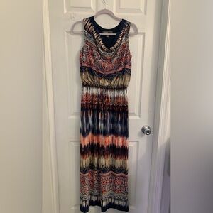 Donna Ricco  Women’s Vibrant Patterned Maxi Dress. Size 8. $15